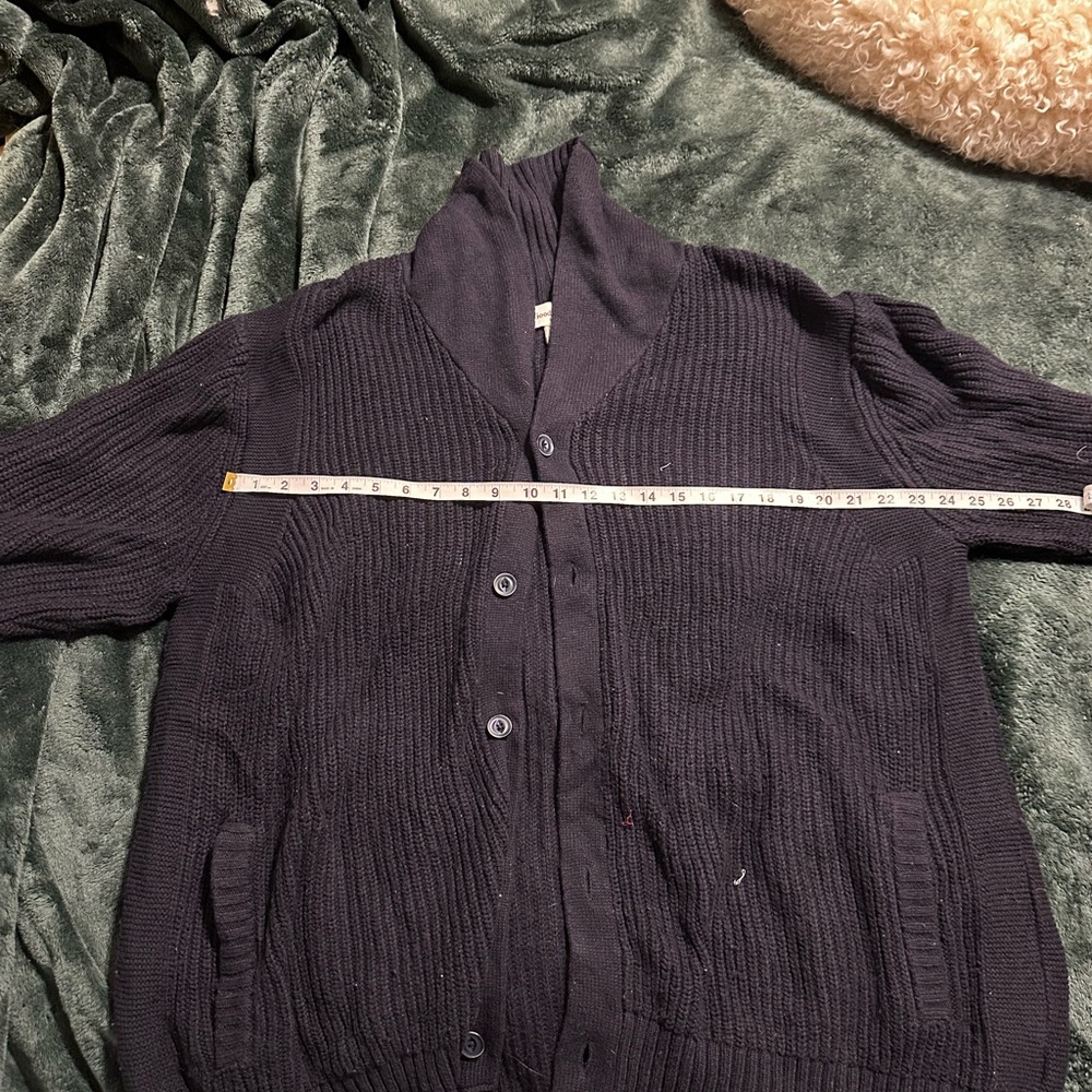 Men's Navy Cardigan Sweater